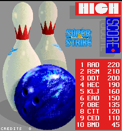 Super Strike Bowling Title Screen